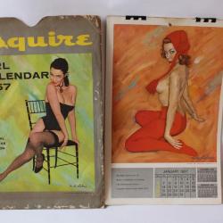 Calendrier Vintage Esquire 1957  Pin Up Mike Ludlow  U.S.A