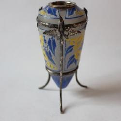 Vase amphore verre émaillé Art déco D'ARGYL