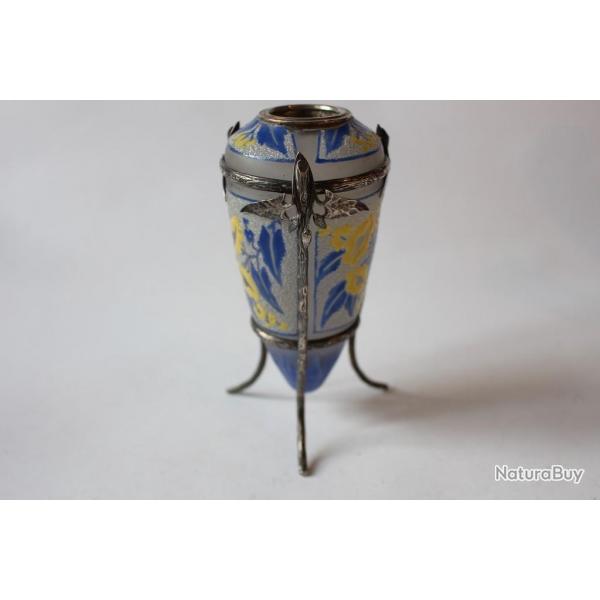 Vase amphore verre maill Art dco D'ARGYL