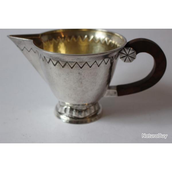 Pot a lait mtal argent Art dco Art de la table