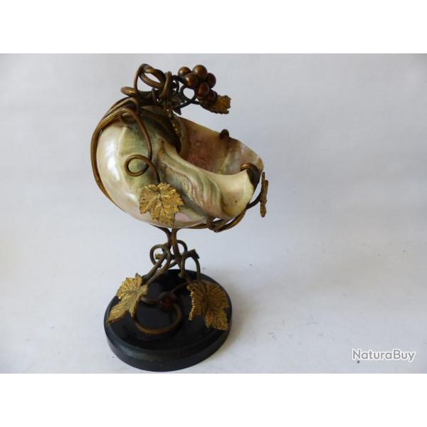 Coupe coquillage et vignes Napolon III Antiquits