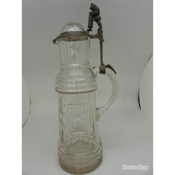 Ancienne carafe  bire Allemagne gnome nain bistrot