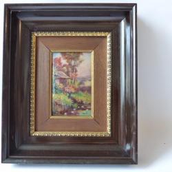 Tableau en émaux de Limoges Camille Fauré  été en Limousin