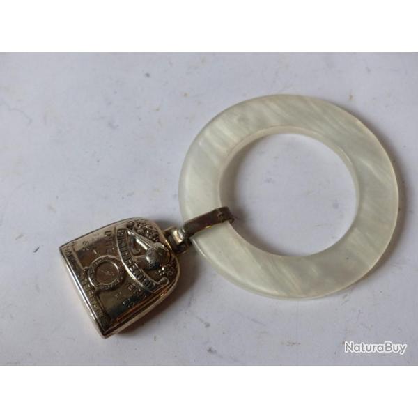 Hochet argent sterling enfant argenterie Stphanie 1983