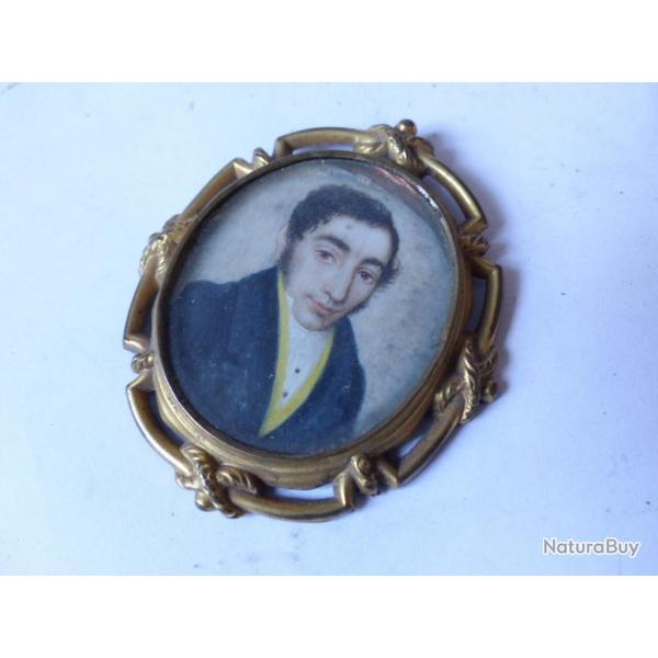 Peinture miniature portrait tableaux antiquits