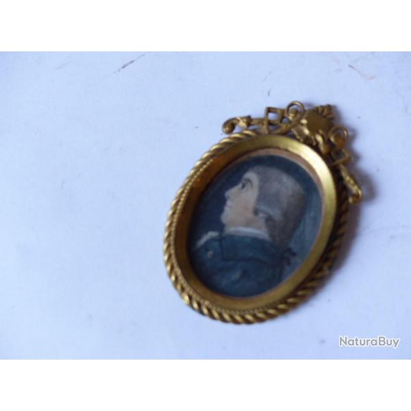 Peinture miniature portrait tableaux antiquits