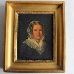 Peinture portrait Charlotte Robert-Feller Orbe Suisse XIXe siècle