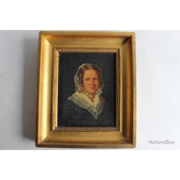 Peinture portrait Charlotte Robert-Feller Orbe Suisse XIXe sicle