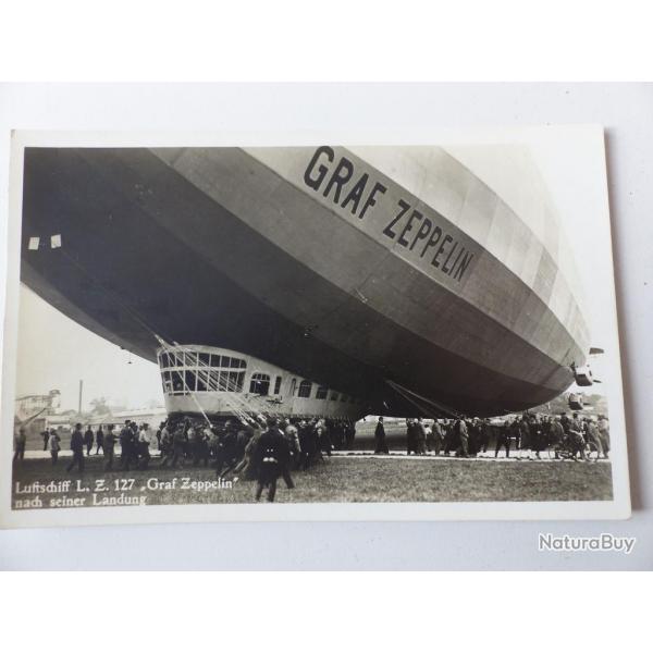 CPA dirigeable Graf Zeppelin aprs son atterrissage