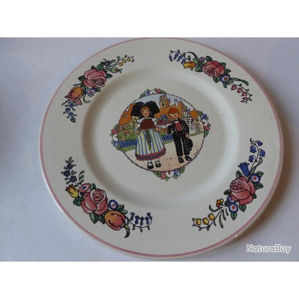 Assiette faence DORTU VERET, Baylon Carouge Art de la table