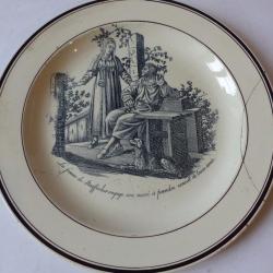 Assiette Faïence de Carouge Baylon 1803-1829 Suisse Art de la table
