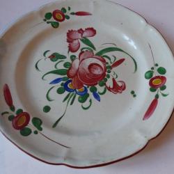 Assiette faience luneville XVIIIe/XIXe siècle Art de la table
