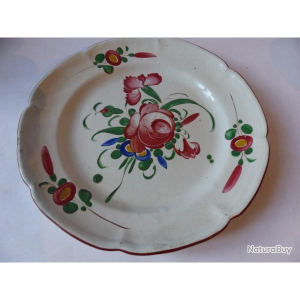 Assiette faience luneville XVIIIe/XIXe sicle Art de la table