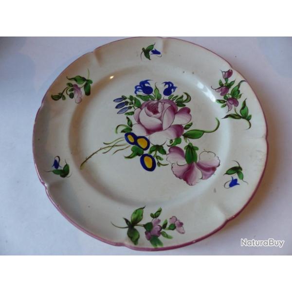 Assiette faience luneville XVIIIe/XIXe sicle Art de la table