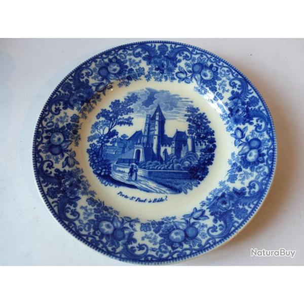 Assiette en faence de Nyon Porte St Paul  Ble Art de la table