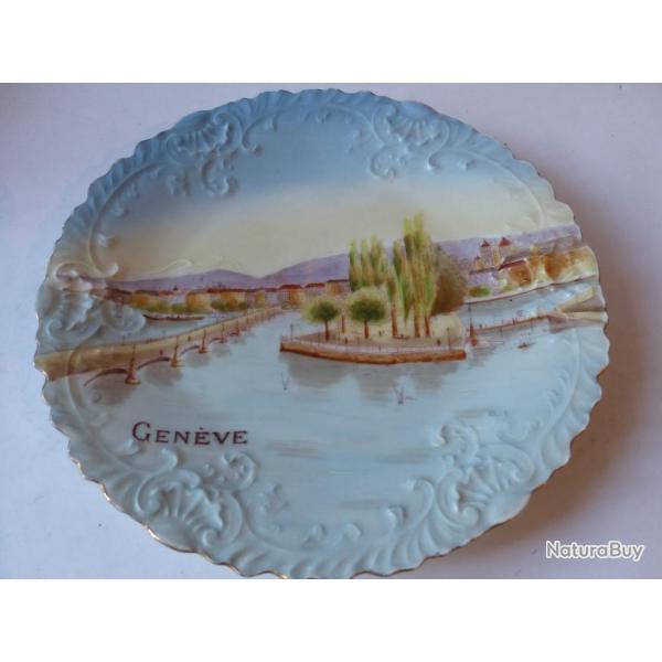 Assiette porcelaine XIXe sicle Genve