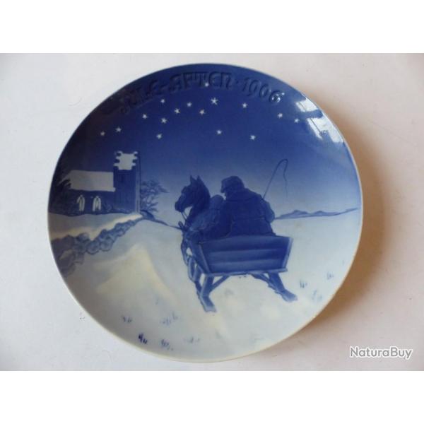Assiette de Nol porcelaine Bing & Grondahl 1906 Christmas Plate