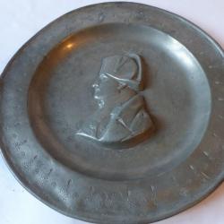 Ancien plat étain Napoléon Ier Antiquités Empire