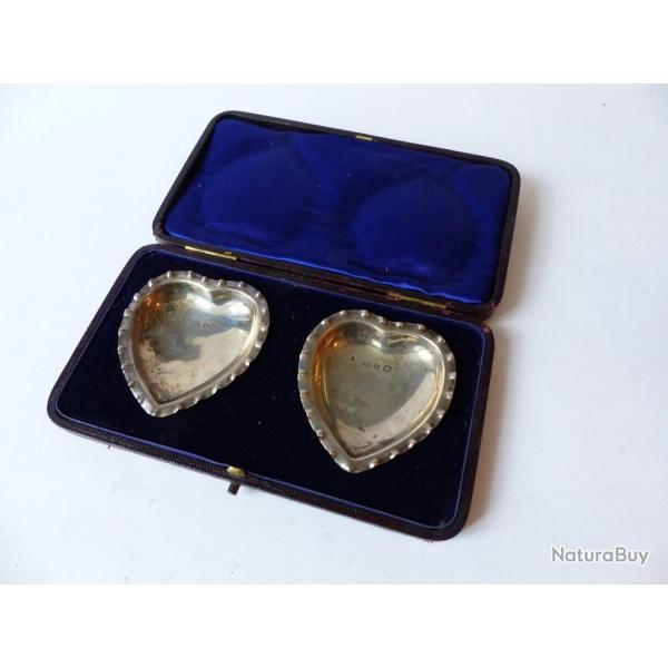 Coffret de mariage coeurs argent Argenterie