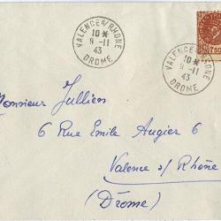 Timbre Faux De Gaulle sur lettre