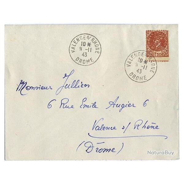 Timbre Faux De Gaulle sur lettre