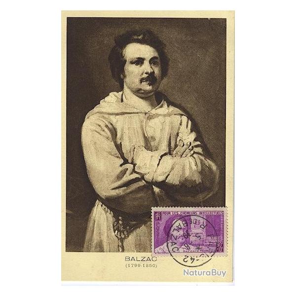 Carte-maximum France n 438 - Honor de Balzac