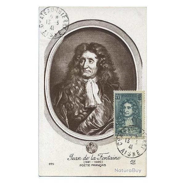 Carte-maximum France n 397 - Jean de la Fontaine