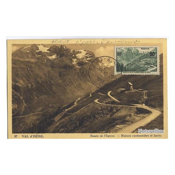 Carte-maximum France n 358 - Route de l'Iseran