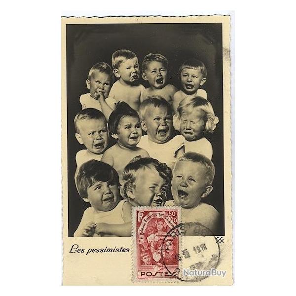 Carte-maximum France n 312 - Les enfants des chmeurs