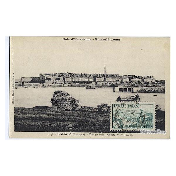 Carte-maximum France n 301 - La rivire bretonne