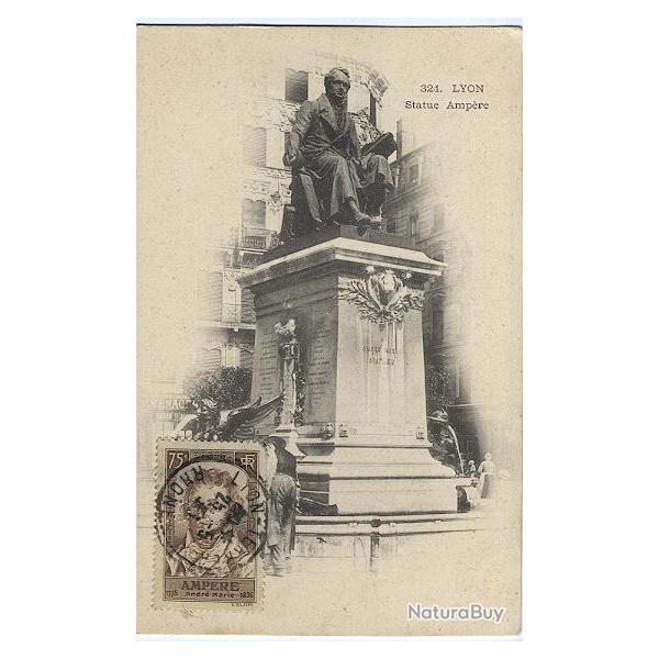 Carte-maximum France n 310 - Statue Ampre
