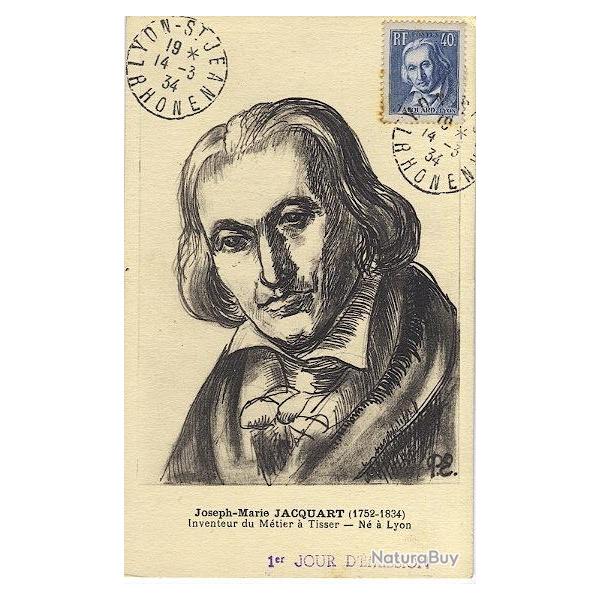 Carte-maximum France n 295 - Joseph-Marie Jacquard
