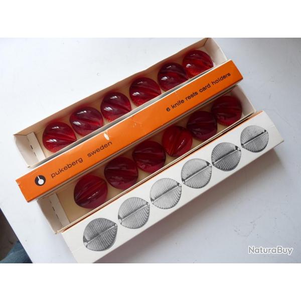 Douze porte-couteaux verre Design Sudois Sweden Art de la table