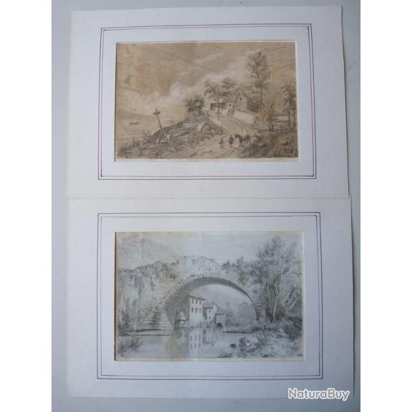 Deux dessins originaux au crayon