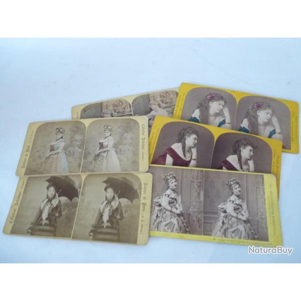 Ensemble ( 7 ) photos stro Actrices 1900