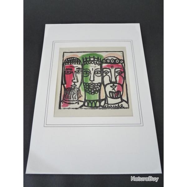 Bois Grav original dessin de Nol C.Claude