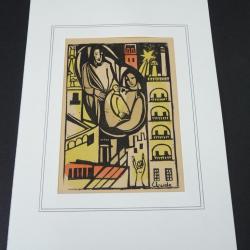 Bois Gravé original dessin de Noël C.Claude