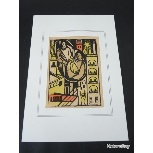 Bois Grav original dessin de Nol C.Claude