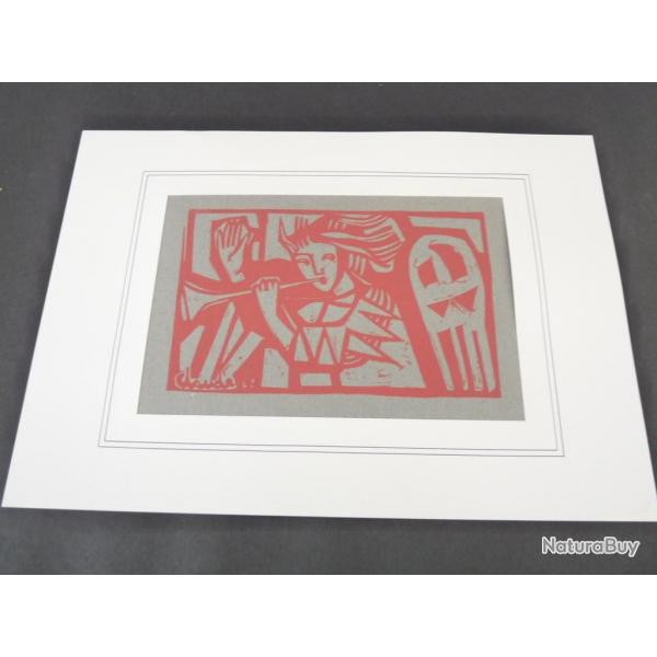 Bois Grav original dessin de Nol C.Claude