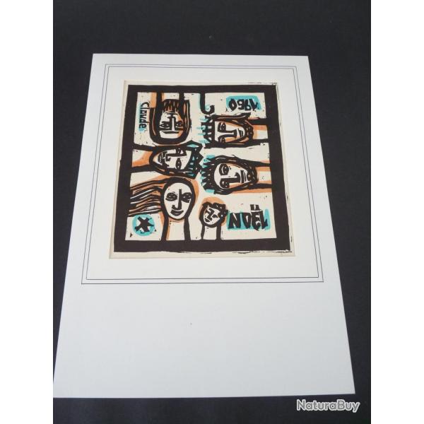Bois Grav original dessin de Nol C.Claude