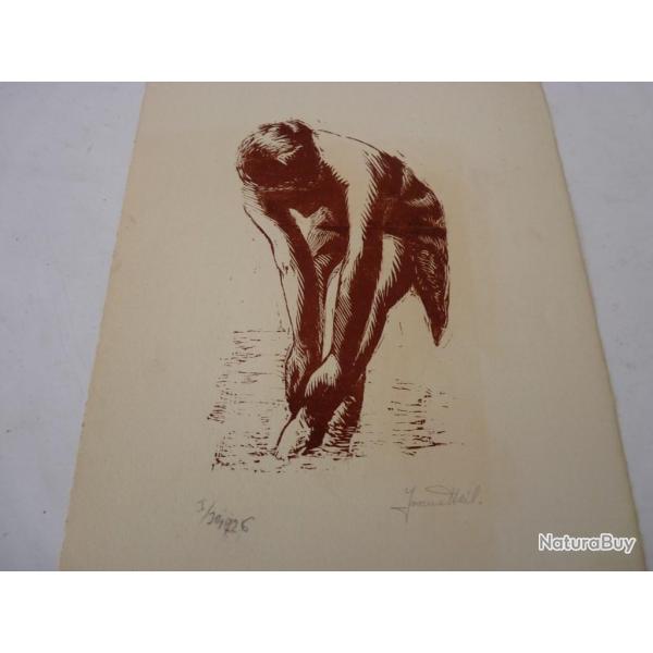 Gravure sur bois Yvonne Heilbronner 1926