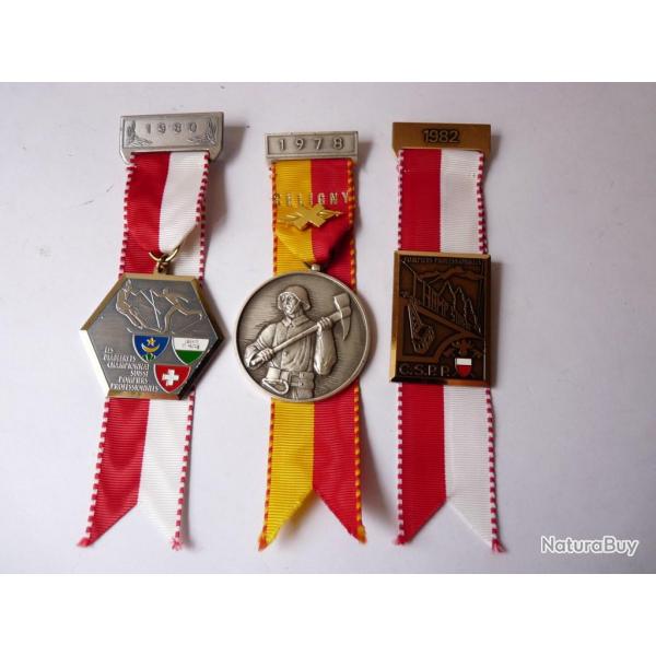 Mdailles (3 ) Pompier