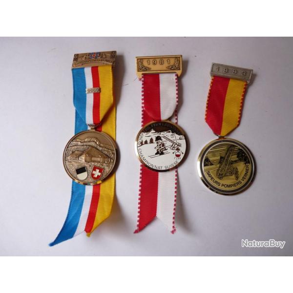 Mdailles (3 ) Pompier
