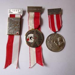 Médailles (3 ) Pompier Suisse
