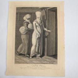 Gravure turque XVIIIe siècle A Turkish lady