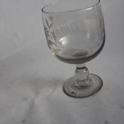 Grand verre gravé SOUVENIR XIXe siècle