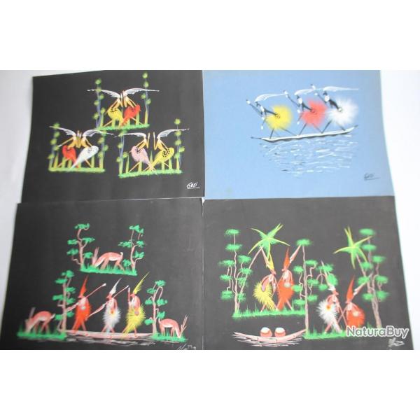 Dessins originaux Peintures Afrique signs GOYI