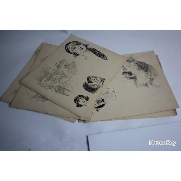 Anciens dessins originaux encre (57) Art deco