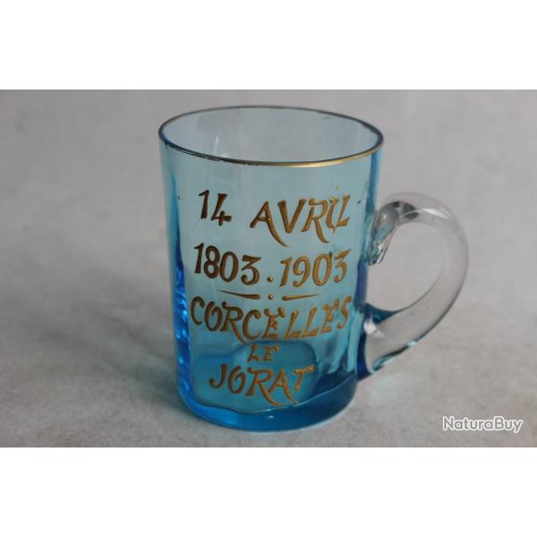 Verre souvenir Corcelles le Jorat 1803-1903 Suisse