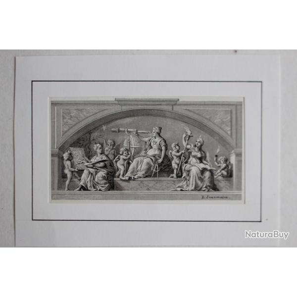 Dessin sur papier pltr  E. JEANMAIRE Genve scientifique artistique